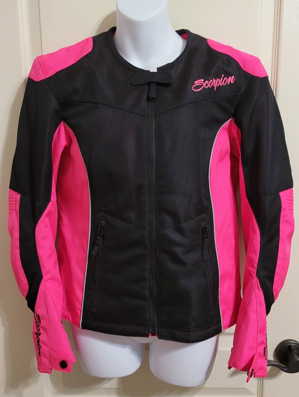 Scorpion EXO Verano Motorcycle Jacket - Women's Sz M, Black/Pink, EUC